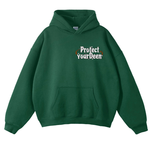 PROTECT IMAN, GREEN HOODIE